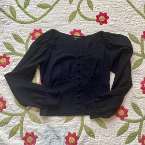 Madewell Black Long Sleeve Blouse